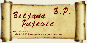 Biljana Pujević vizit kartica